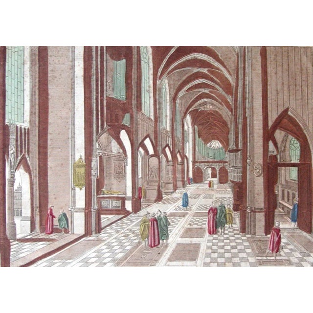 1760's French Engraving Interior of Cathedral De Dorth For Sale In Seattle - Image 6 of 6
