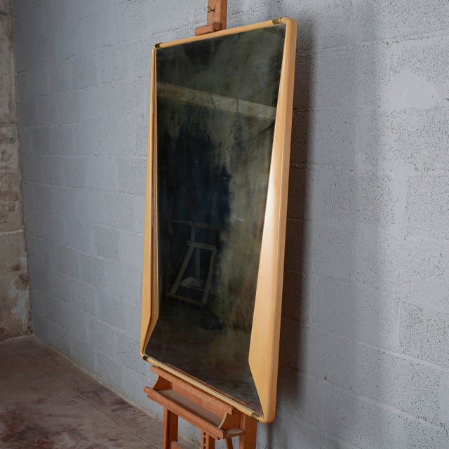 Gold Wooden Framed Mirror by Vittorio Dassi, 1950 For Sale - Image 8 of 15