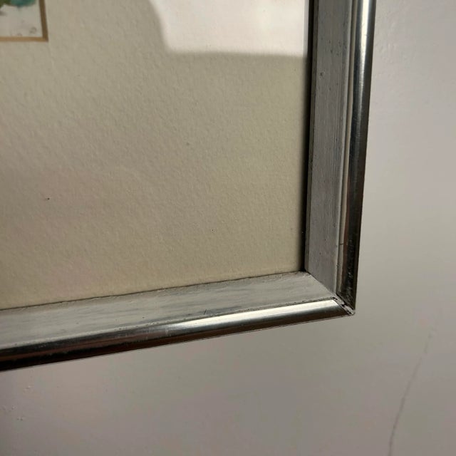 Black Abstract Cityscape Watercolor Framed Painting by Kenneth Marcus Hugh For Sale - Image 8 of 12