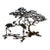 1960s-70s Brutalist Brass Crane Wall Sculpture For Sale