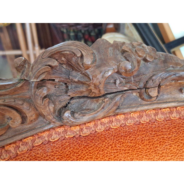 Tan Vintage Baroque-Style Armchairs, 1940, Set of 4 For Sale - Image 8 of 15