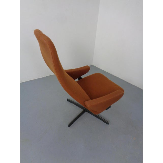 Black Contourett Roto Swivel Chair by Alf Svensson for Dux, Sweden, 1960s For Sale - Image 8 of 14