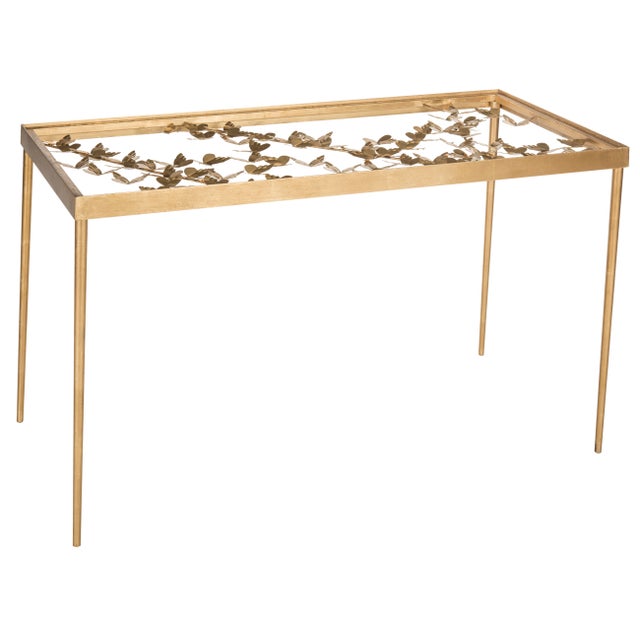 This butterfly desk was inspired by a handcrafted piece created by master goldsmiths for a Italian princess’ Tuscan...