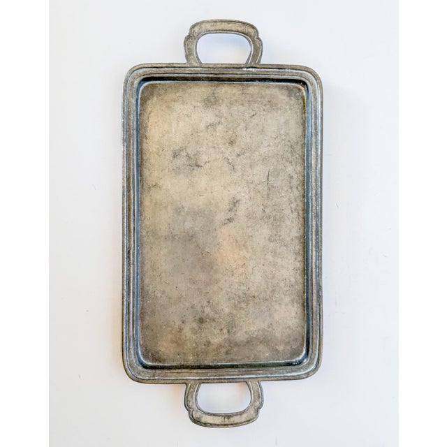 Beautiful classic shape and patina finish on this luxury Italian pewter vanity tray by Labrazel. It will bring a touch of...