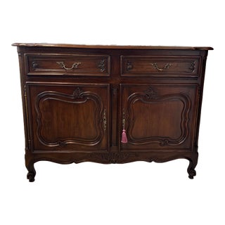 French Country Sideboard Buffet in Walnut Finish For Sale