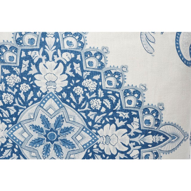 Schumacher Schumacher Double-Sided Pillow in Montecito Medallion Linen Print For Sale - Image 4 of 7