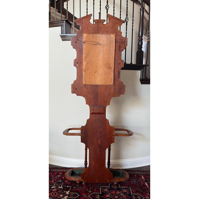 Antique Hall Tree with Mirror From the Early 1900s Victorian Style Umbrella Stand, Coat Rack, Hat Rack Iron cast umbrella...