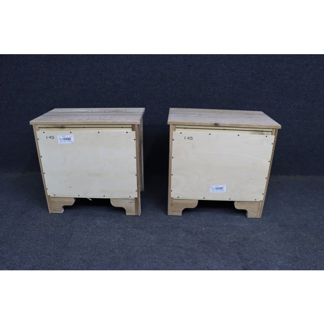 Pair of Contemporary Solid White Oak Nightstands by Vaughan-Bassett For Sale - Image 14 of 15