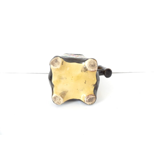 Vintage Majolica French Barbitone Ceramic Pitcher For Sale - Image 6 of 8