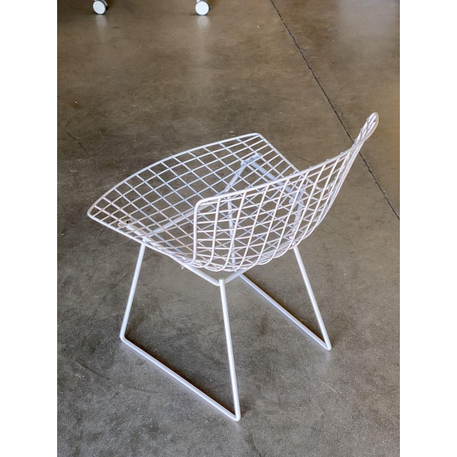 White White Wire Side Chair Atributed to Harry Bertoia for Knoll, Pair Circa 1952 For Sale - Image 8 of 9