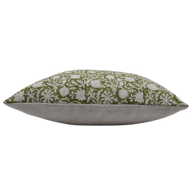 Fabdivine Decorative Cushion Cover 18x18 Inch Block Printed Home Accent- Chakri For Sale - Image 4 of 5