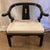 Pair of vintage black lacquer Ming chairs with brass details designed by James Mont for Century Furniture Circa 1960s/1970s