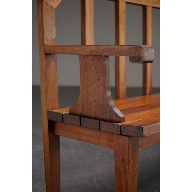 Wood Art Deco Beurs van Berlage Bench For Sale - Image 7 of 18