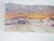 Early 21th century watercolor on paper painting of desert dunes at sunset. Unsigned. Unframed.