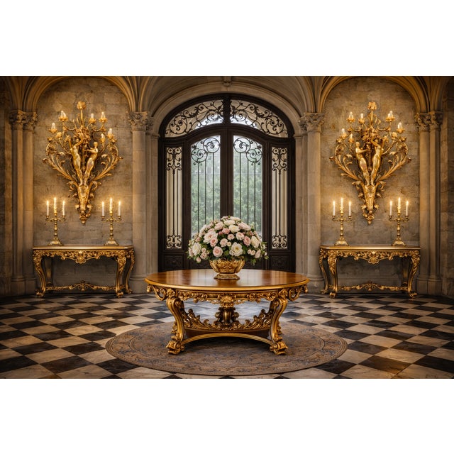 ️ Monumental Pair of French Louis XVI Style XXL Wall Sconces Date/Period: Early–Mid 20th Century Maker/Brand: Attributed...