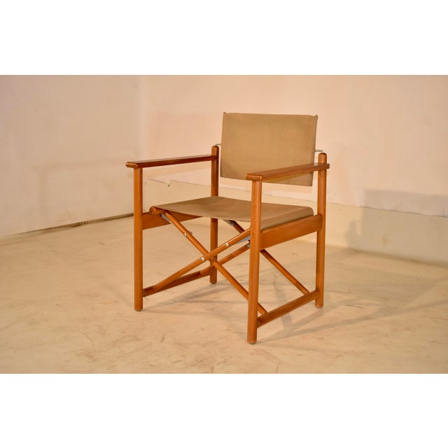 Mid-Century Folding Canvas Director's Chair For Sale In Greensboro - Image 6 of 10