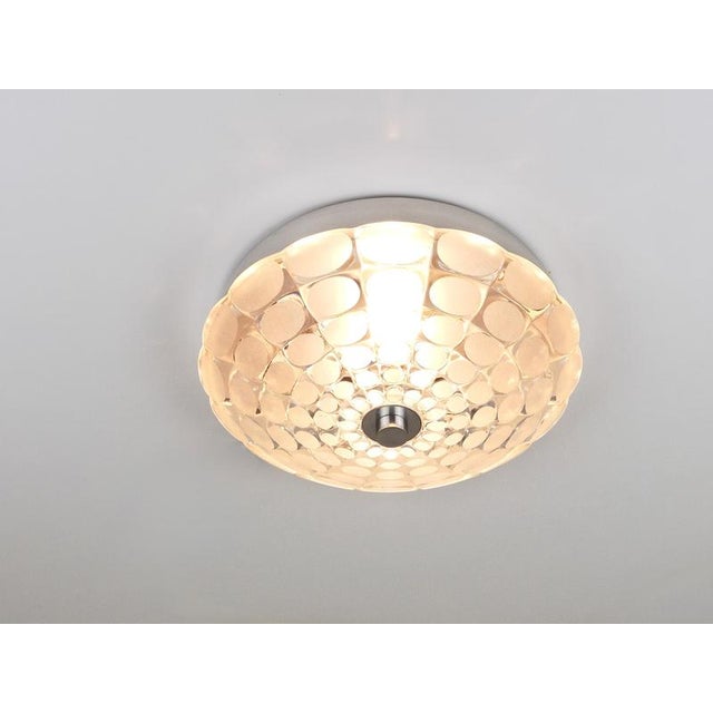 Large Round Op Art Glass Flush Mount from Peill & Putzler, 1970s For Sale - Image 10 of 17