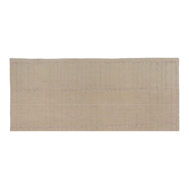 Rug & Kilim’s Oversized Contemporary Textural Rug in Beige-Brown Tones For Sale