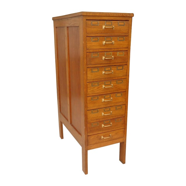 Vintage Card Catalogue Cabinet For Sale - Image 9 of 9