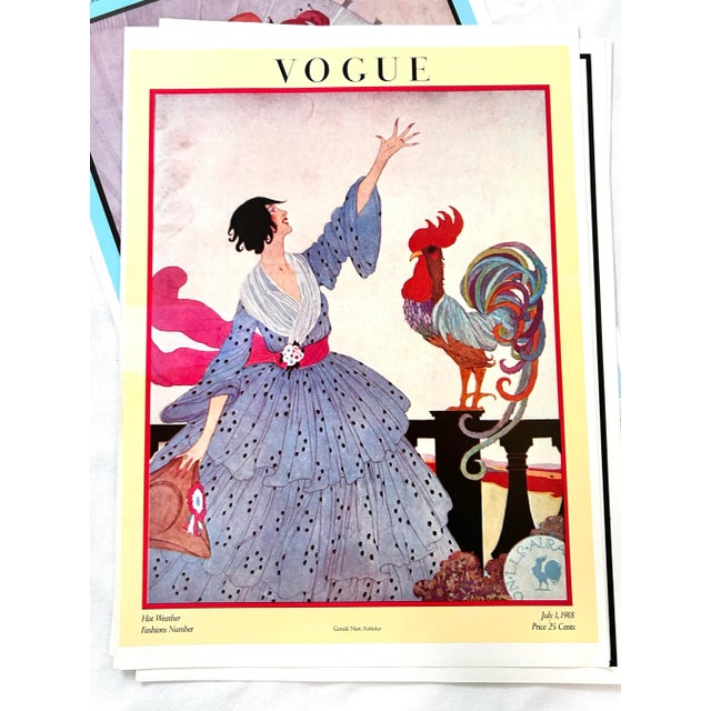 Vintage Vogue Magazine Cover Fashion Illustration Prints – Set of 11 For Sale In Louisville - Image 6 of 12