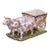 Early 20th Century French Quimper Faience Ox Cart Planter or Vide Poche For Sale