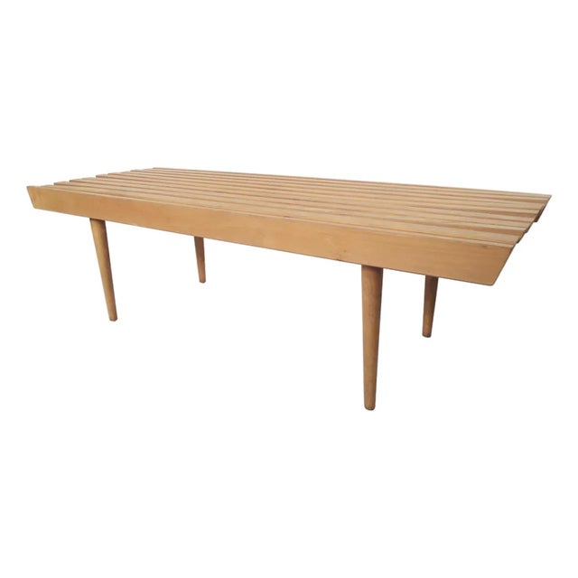 Mid-Century Modern Slat Bench / Table For Sale