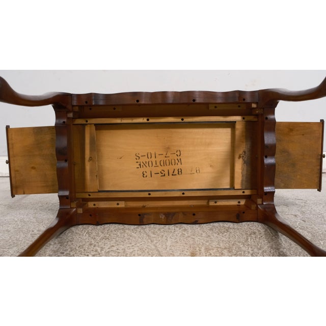 Hickory Chair Co Queen Anne Mahogany Tea Table For Sale - Image 12 of 12