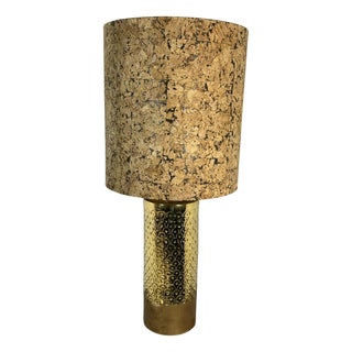 Vintage Golden Table Lamp by Aldo Londi for Bitossi, 1970s For Sale