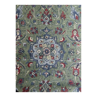 Schumacher Jahanara Carpet Linen Fabric 2 1/2 Yards For Sale