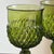 Avocado 1960s Avocado Green Pressed Glass Goblets — Set of 4 For Sale - Image 8 of 13