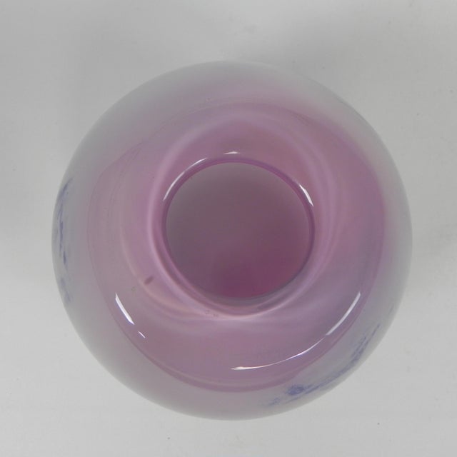 Glass Vintage Thick-Walled Vase attributed to Severin Brørby, 1970s For Sale - Image 7 of 10