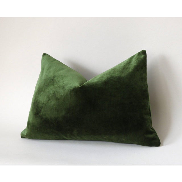Dark Green Velvet Lumbar Pillow Cover 12x21 Chairish