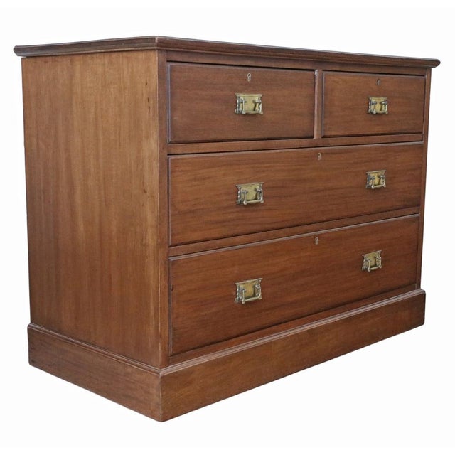 Antique Art Nouveau Chest of Drawers in Mahogany, 1910 For Sale - Image 3 of 10