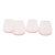 Siren Short Stemless Goblets - Rosewater with Gold Rim, Set of 4 For Sale