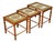 Danish Nesting Tables in Teak and Ceramic, 1960s, Set of 3 For Sale