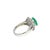 Platinum 2.15ct Emerald & 1.27ctw Diamond Ballerina Cocktail Ring, Size 6 For Sale In New York - Image 6 of 9