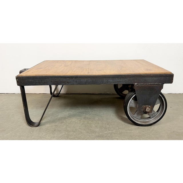 Industrial Black Coffee Table Cart, 1960s For Sale - Image 6 of 14