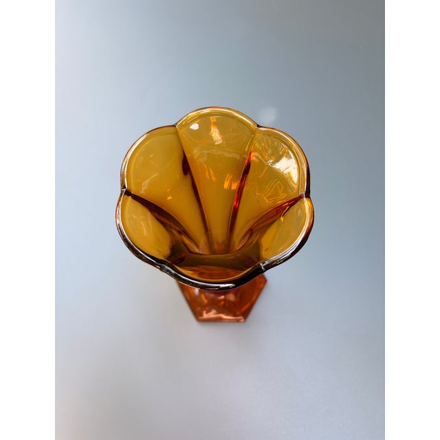 Art Deco Amber Crystal Vase by Val Saint Lambert, 1930s, in Very Good conditions. Designed 1920 to 1949 This piece has an...
