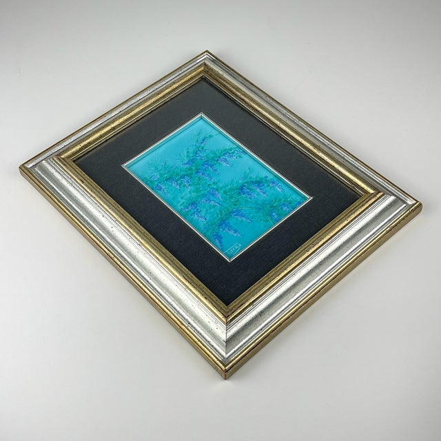 1970s Luigi Targa, Blue Flowers, Padua, Italy, Oil on Canvas, 1970s, Framed For Sale - Image 5 of 15