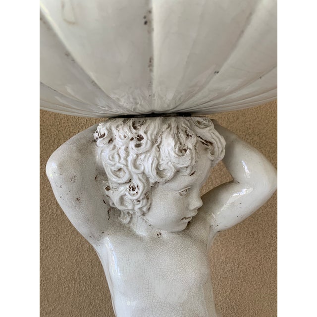 White Mid 20th Century Putti Statue For Sale - Image 8 of 11