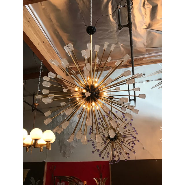 21st Century Murano Ice Cubes Glass Sputnik Chandelier by Fabio LTD For Sale - Image 6 of 9