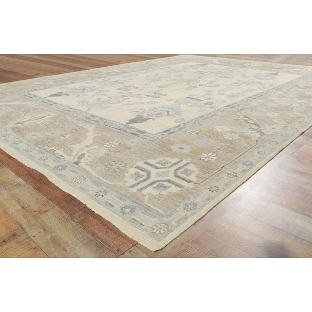 Modern Vintage Style Oushak Rug - 8'10 X 11'08 For Sale In Dallas - Image 6 of 9