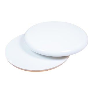 Contemporary Minimalist Lacquered Swivel Top Coffee Table For Sale