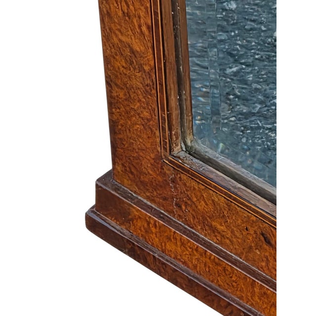 Brown 19th Century French Art Deco Fruitwood Stencil Inly Heavy Mirror. For Sale - Image 8 of 18