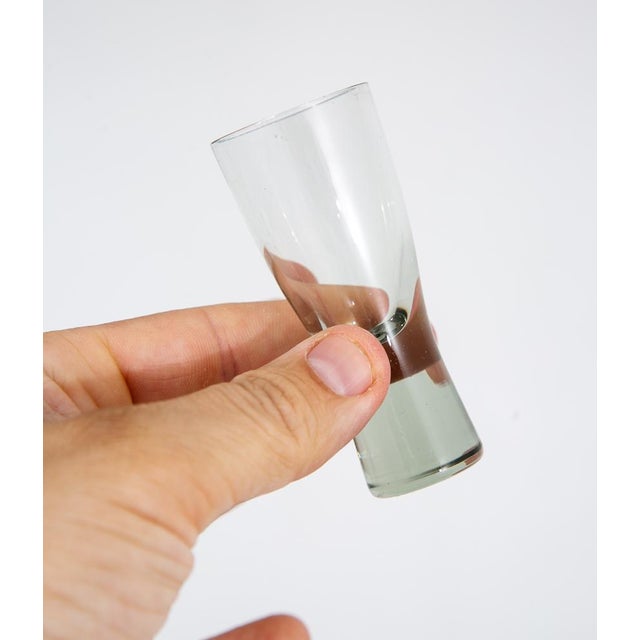 Mid-Century Modern 1960s Mid Century Modern Glass Shot Glasses Per Lutkin Holmegaard Smoked Glasses - Set of 3 For Sale - Image 3 of 9