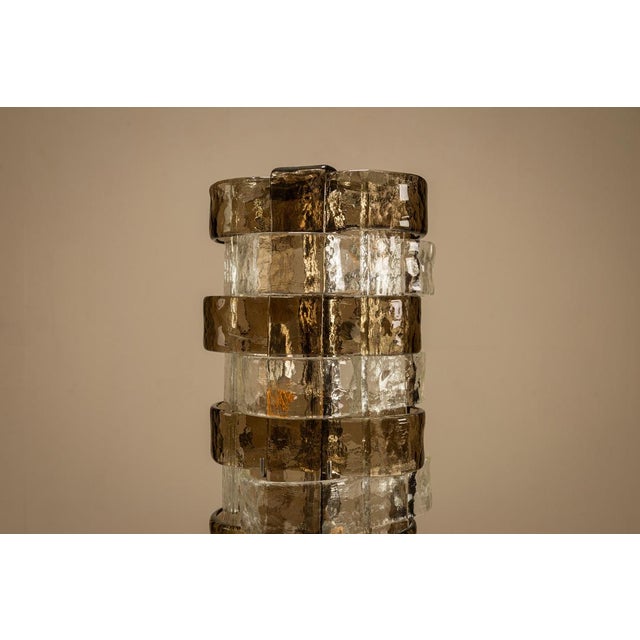 LT 378 Floor Lamp in Mixed Crystal and Tobacco Glass by Carlo Nason for Mazzega, 1970s For Sale - Image 9 of 16