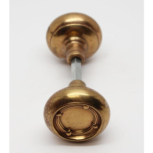 Vintage Concentric Art Deco Bronze Door Knobs For Sale - Image 4 of 4