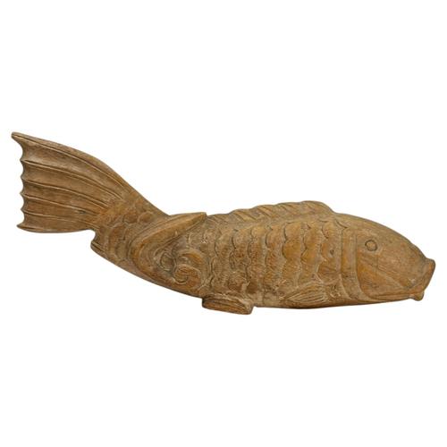 Late 19th Century Japanese Meiji Keyaki Wood Koi Carp Sculpture For Sale - Image 10 of 10