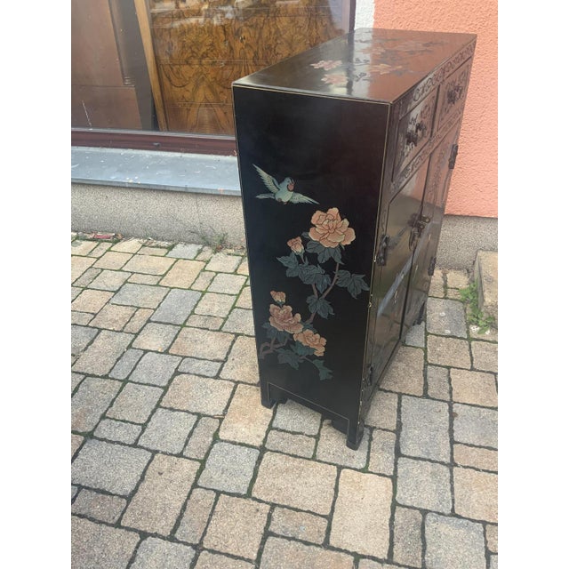 Chinese Half Cabinet in Black Lacquer, 1920a For Sale - Image 16 of 16