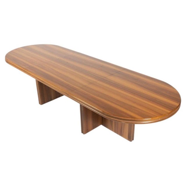 Large Mid-Century Modern Dinning Table in Wood, Italy, 1970s For Sale - Image 12 of 12